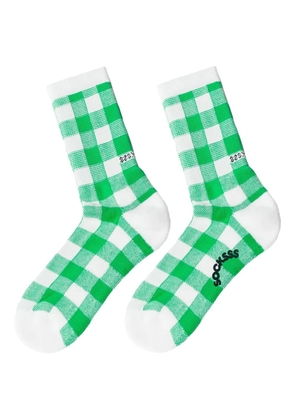 SOCKSSS Pebble Beach gingham-check socks - Green