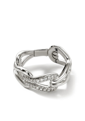 John Hardy Surf Pavé Link ring - Silver