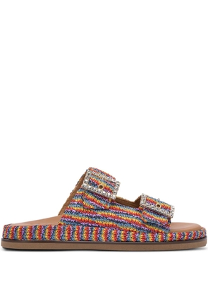 ALIBI embellished double-buckle sandals - Purple