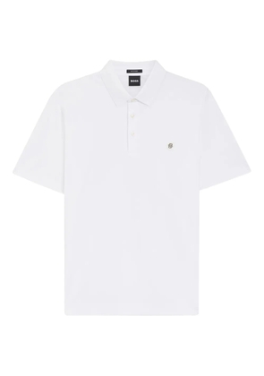 BOSS logo-detail cotton polo shirt - White