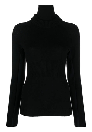 Moncler Grenoble logo-appliqué roll-neck jumper - Black