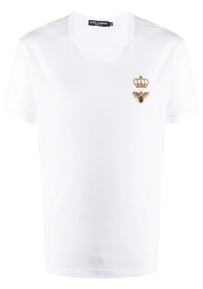 Dolce & Gabbana embroidered cotton T-shirt - White
