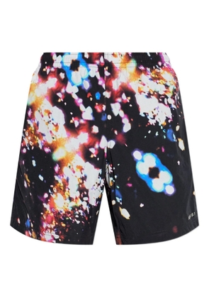 Alexander McQueen patterned beach shorts - Black