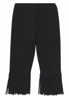 Proenza Schouler textured fringed biker shorts - Black