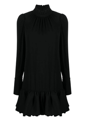 Rabanne frilled-hem short dress - Black