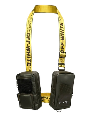 Off-White double-pouch Industrial-strap bag - Green