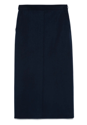 TWINSET lurex pinstripe midi skirt - Blue