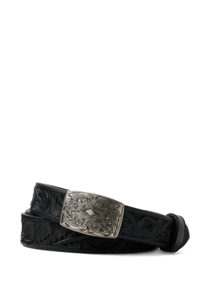Ralph Lauren RRL hand-tooled leather belt - Black
