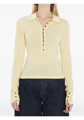 Jacquemus button-detail polo top - Yellow