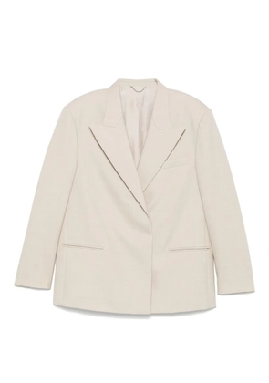 Magda Butrym peak-lapel wool blazer - Neutrals