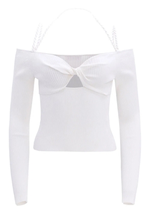 Altuzarra Odin cut-out ribbed-knit top - White