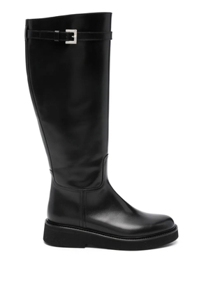 Doucal's buckled knee-high boots - Black