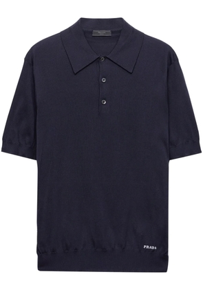 Prada silk polo shirt - Blue