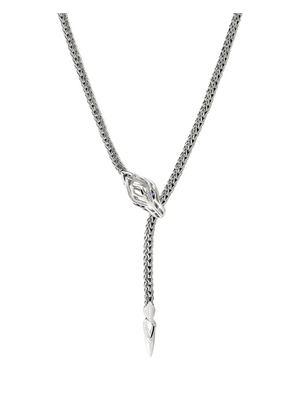 John Hardy sterling silver Naga Lariat blue saphire necklace