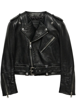 Prada leather biker jacket - Black