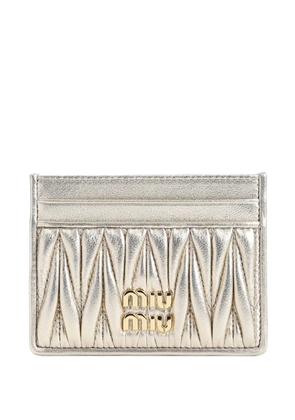 Miu Miu matelassé card holder - Gold