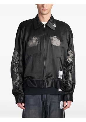 Maison MIHARA YASUHIRO embroidered bomber jacket - Black