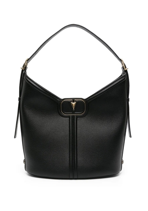 Valentino Garavani VLogo leather shoulder bag - Black