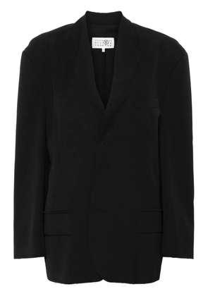 MM6 Maison Margiela raw-cut single-breasted blazer - Black