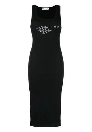 IRO logo-print fitted dress - Black