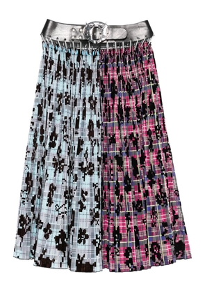 Chopova Lowena pleated carabiner skirt - Blue