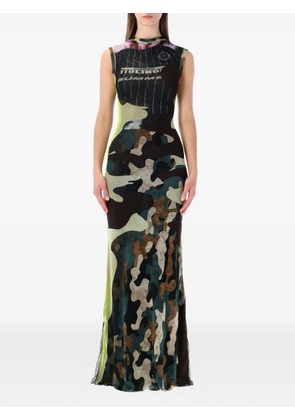Ottolinger camouflage maxi dress - Green