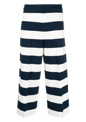 TWINSET striped cropped trousers - Blue