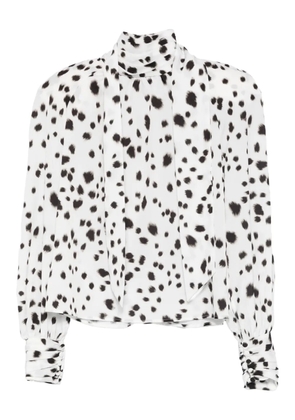 Rowen Rose dalmatian-pattern blouse - White