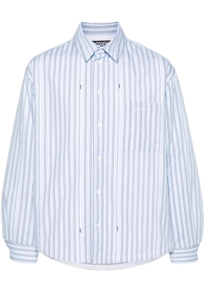Jacquemus pinstriped padded shirt - Blue
