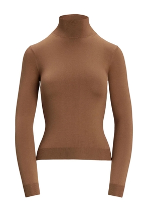 Ralph Lauren Collection high-neck silk top - Brown