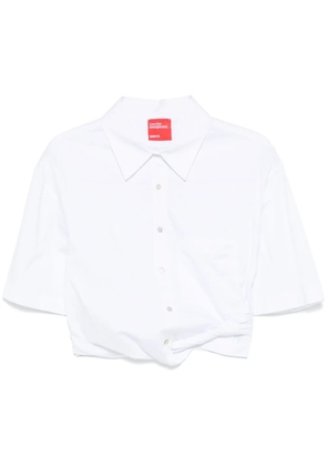 Merci cropped shirt - White