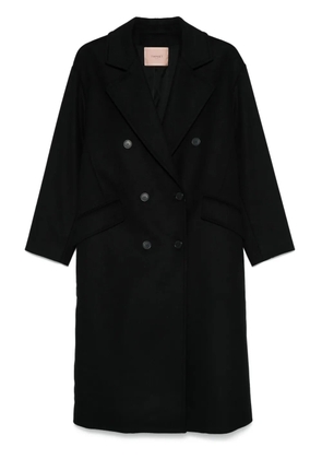 TWINSET double-breasted coat - Black