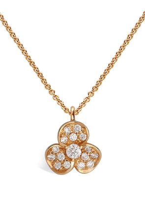 LEO PIZZO 18K rose gold Candy Flora diamond pendant necklace - Pink