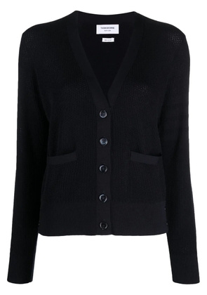 Thom Browne V-neck virgin wool cardigan - Blue