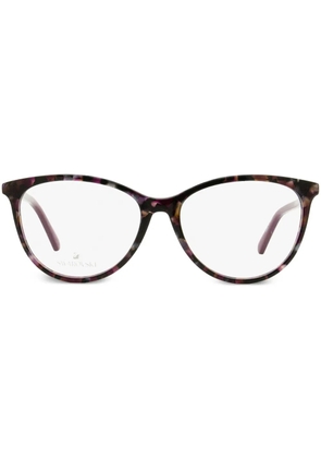Swarovski Eyewear 5396 tortoiseshell oval-frame glasses - Purple