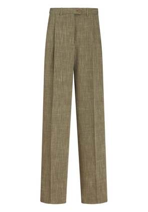 ETRO slub-effect tailored trousers - Green