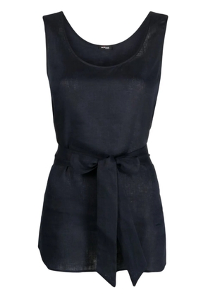 Kiton round-neck sleeveless top - Blue
