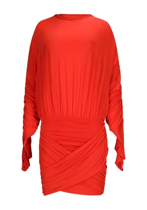 Magda Butrym long-sleeve ruched mini dress - Red