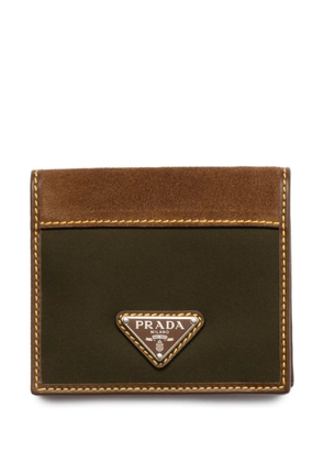Prada suede-detail cardholder - Green