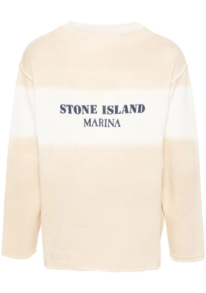 Stone Island logo-print cotton jumper - Neutrals