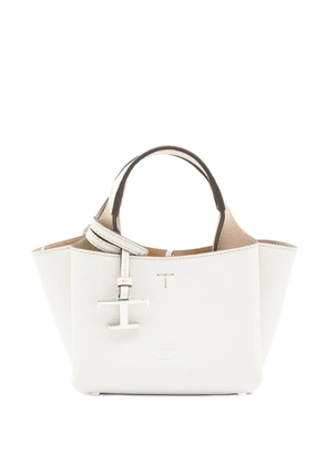 Tod's micro leather tote bag - White
