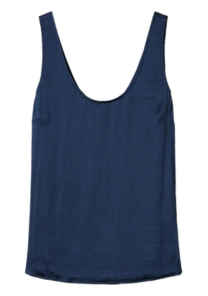 TWINSET seersucker satin tank top - Blue