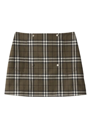 Burberry House-check skirt - Green