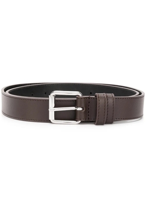 Comme Des Garçons Wallet square-tip leather belt - Brown