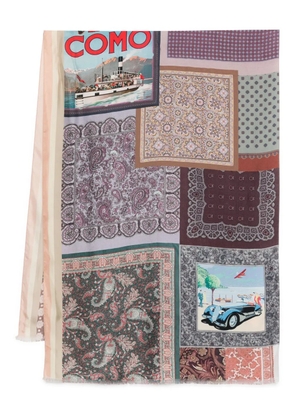 Pierre-Louis Mascia patchwork paisley scarf - Purple