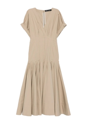 Proenza Schouler V-neck pleated dress - Neutrals