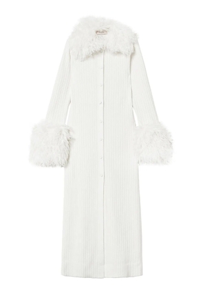 TWINSET faux-fur cardi dress - White