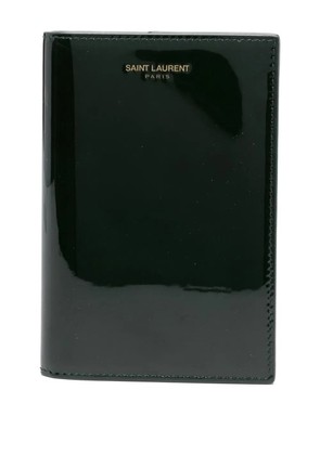 Saint Laurent patent-leather passport holder - Green