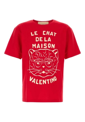 Valentino Garavani Chat De La Maison-print T-shirt - Red