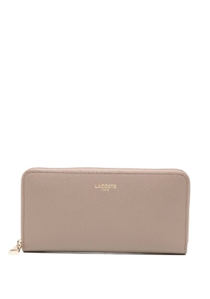 Lacoste logo-print leather wallet - Brown